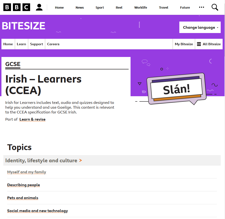 BBC Bitesize Gaeilge