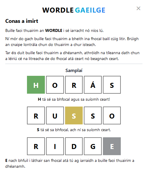 Wordle Gaeilge